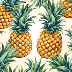 pineapple seamless pattern