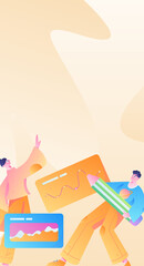 Business People Flat Vector Concept Operation Hand Drawn Illustration
