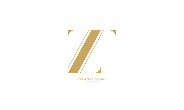 Alphabet letters logo icon TZ or ZT