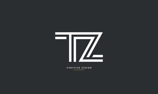 Alphabet letters logo icon TZ or ZT