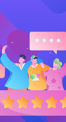 Business People Flat Vector Concept Operation Hand Drawn Illustration
