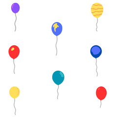 Balloon icon set. Ornate decoration vector