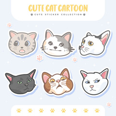 cute cats sticker cartoon 3