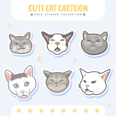 cute cats sticker cartoon 1