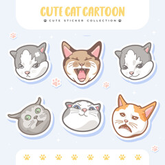 cute cats sticker cartoon 2