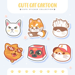cute cats sticker cartoon 8