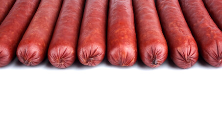 Sausage  isolated on the white background.