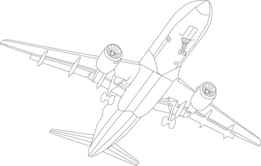 Air plane coloring page for all ages