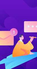 Business People Flat Vector Concept Operation Hand Drawn Illustration
