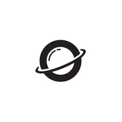 Letter O and Planet logo or icon design - obrazy, fototapety, plakaty