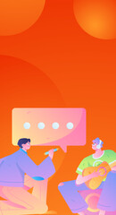 Business People Flat Vector Concept Operation Hand Drawn Illustration
