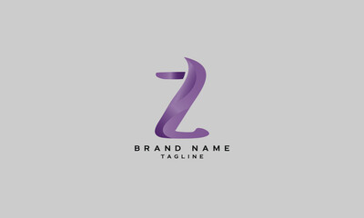 ZL, LZ, Abstract initial monogram letter alphabet logo design