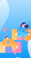 Business People Flat Vector Concept Operation Hand Drawn Illustration
