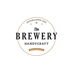 Logo design typography vintage retro badge for business , clothing , barber , restaurant and bar.