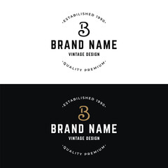 Logo design typography vintage retro badge for business , clothing , barber , restaurant and bar.