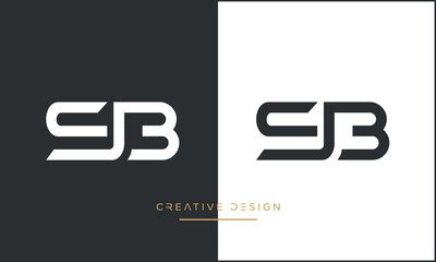 Alphabet letters SB or BS logo monogram