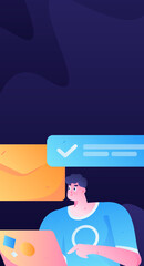 Business People Flat Vector Concept Operation Hand Drawn Illustration
