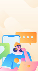 Business People Flat Vector Concept Operation Hand Drawn Illustration
