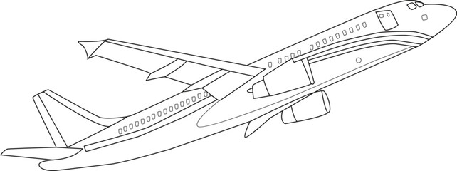 Air Plane Coloring Page for All ages