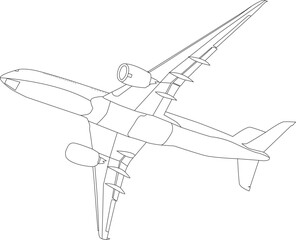 Air Plane Coloring Page for All ages