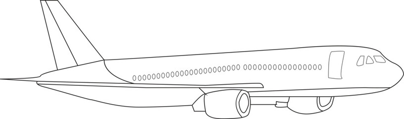 Air Plane Coloring Page for All ages