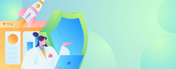 Business People Flat Vector Concept Operation Hand Drawn Illustration
