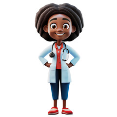 3d illustration of a smiling doctor