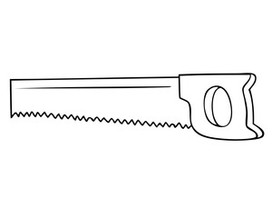 saw line vector illustration