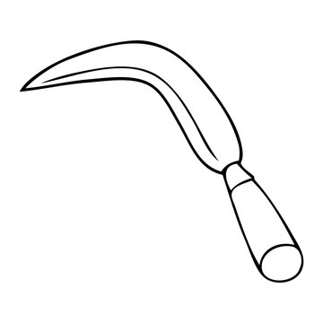 recommend clip art: sickle line vector illustration