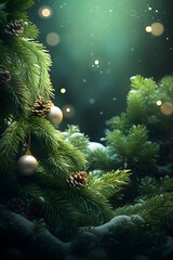Fototapeta na wymiar A wonderful New Year, Christmas, holiday and winter atmosphere background.