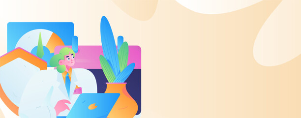 Business People Flat Vector Concept Operation Hand Drawn Illustration
