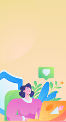 Business People Flat Vector Concept Operation Hand Drawn Illustration
