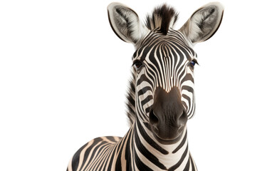 Charming Grevys zebra Isolated on a Transparent Background PNG.