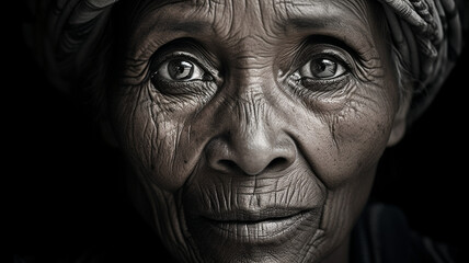 Image that captures the intricacies of a person's facial expression, portraying depth and thoughtfulness