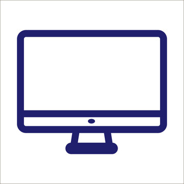 recommend clip art: Outline computer monitor icon. pc symbol isolated on white background. Vector illustration.	