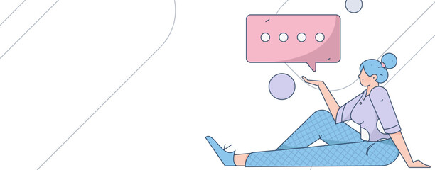 Business People Flat Vector Concept Operation Hand Drawn Illustration
