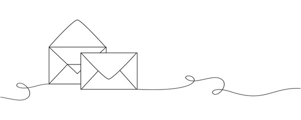 envelope line art with love symbol