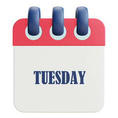 Tuesday 3d Icon Calender