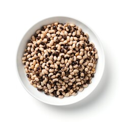 Professional food photography of Black-eyed peas, isolated on white background,  Black-eyed peas isolated on white background