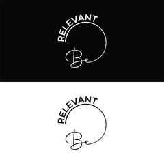 Be Relevant Word Mark Logo Design