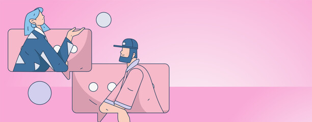 Business People Flat Vector Concept Operation Hand Drawn Illustration
