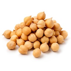 Professional food photography of Chickpeas, isolated on white background,  Chickpeas isolated on white background