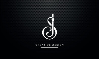 Alphabet letters icon logo SJ or JS monogram