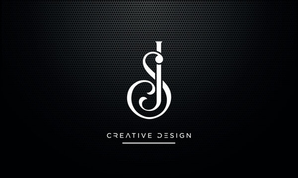 Alphabet letters icon logo SJ or JS monogram