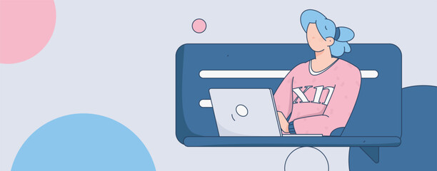 Business People Flat Vector Concept Operation Hand Drawn Illustration
