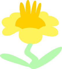 cartoon flower growing