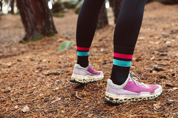 Trailrunning Woman Backcountry Forest Run