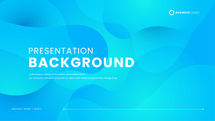 Colorful abstract presentation background. Vector simple abstract background with blue waves and liquid