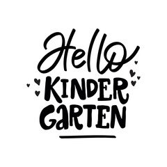 Obraz premium HELLO KINDERGARTEN - handwriting phrase