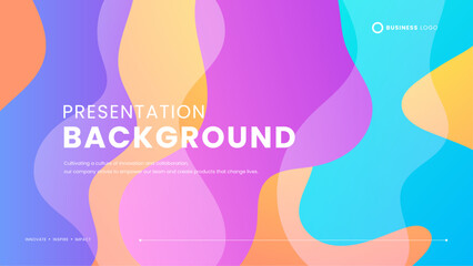 Colorful colourful vector modern abstract simple background with wave and liquid elements vector illustration Minimalist modern graphic design presentation background concept for banner, flyer, card - obrazy, fototapety, plakaty
